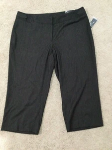 Worthington kurze Anzughose Damengröße 18 dunkelgrau Hakenreißverschluss 22" Schrittlänge - Bild 1 von 6