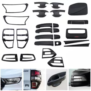 For Ford Ranger 2015-2022 Full Body Trim Kit Headlight Guard Door Handle Cover - Picture 1 of 16