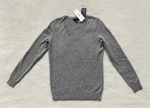 🌺Neu mit Etikett🌺 Bloomingdales 100 % Kaschmir Pullover Org 158 $ Gr. XS grau mit mehreren Sprenkeln - Bild 1 von 4