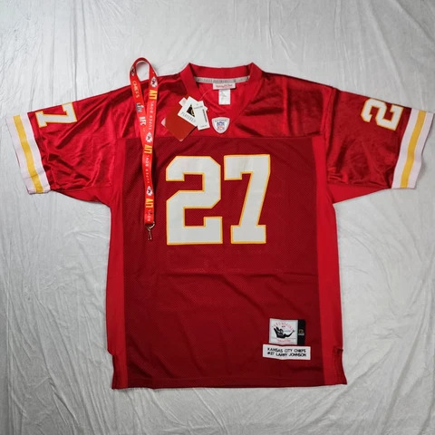 NWT MITCHELL & NESS XL Kansas City Chiefs #27 Larry Johnson Throwback NFL Jersey Cover