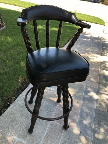 Very Rare Vintage Bar Stool A.D. LAMBACH Cover