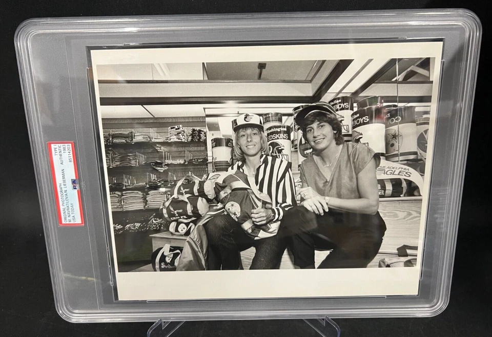 PSA/DNA 1983 Type 1 Original Photo USA Today M. Navrilova w/N. Lieberman RARE! - Image 1 of 4