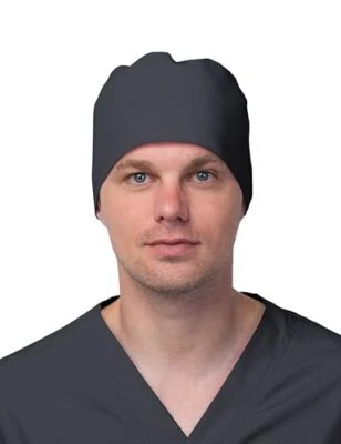 Solid Working Cap Scrub Cap for Women and Men Unisex Surgical One Size Charcoal - Imagem 1 de 4