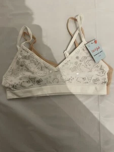Girls Unicorn 2pk Seamless Bra Cat & Jack White/tan Size Small NWT - Picture 1 of 3