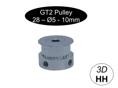 MARKENLOS GT2 Puleggia 28 denti div. Diametro Ø larghezza 10mm ingranaggio spedizione stesso giorno