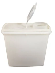 Tupperware 2 Quart transparenter Müslibehälter Krug rechteckig 469-15 mit Deckel 471-1 - Bild 1 von 7