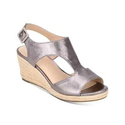 Bandolino женщин NATASHA 3 регулируемый на танкетке пряжка Espadrille сандалии олова новый в коробке - Изображение 1 из 3