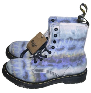 Bota de Combate Dr. Martens Mujer Talla 8 1460 Azul Pascal Verano Tie-Dye Tumbled - Imagen 1 de 11