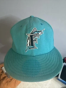 Vintage Florida Marlins Baseball Cap New Era Pro Model 5950 Wool USA Size 7. - Picture 1 of 13