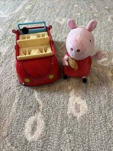 Peppa Pig's Red Car w/ Songs & Sounds, Fully Working And Peppa Pig Ty Stuffed - Picture 1 of 6
