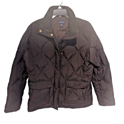 Lands Womans Jacket Diamond Quilted Puffer Brown M 10-12 - Image 1 of 4