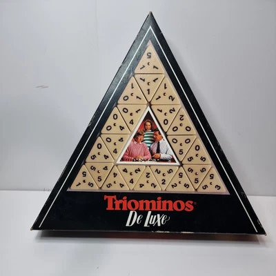 Triominos deluxe game, 1980s Goliath games vintage  game play table strategy - Image 1 of 4