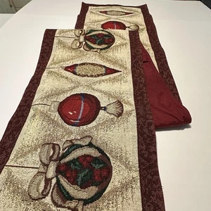 "Adornos de tapiz de corredor de mesa de vacaciones de Navidad bolas de Navidad 70" x 12,5""" - Imagen 1 de 4
