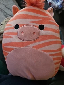 Squishmallow Josue the Zebra FIRST TO MARKET Plush 11 inch Peach Colored Toy NWT - Picture 1 of 4