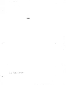 “Halo” Unmade Screenplay by Alex Garland - Picture 1 of 5