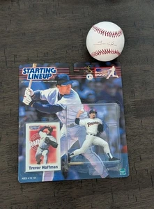 Trevor Hoffman Starting Lineup Figure and Autographed Baseball - Picture 1 of 2