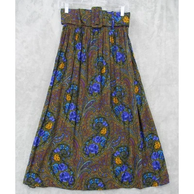 Falda De Colección Pequeña Cinturón Cachemira Floral Bohemia Modesta Tirar Cinturón Cottage Foto 1 de 4