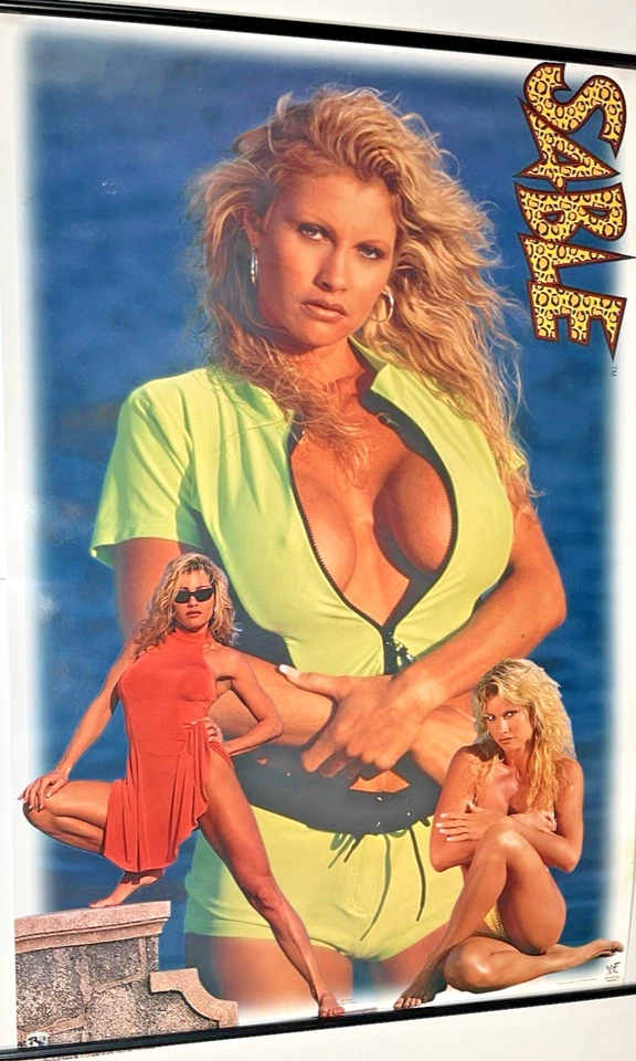 Sable * Traje de baño verde WWF lucha libre diva póster 22 X 34 WWE Foto 1 de 1