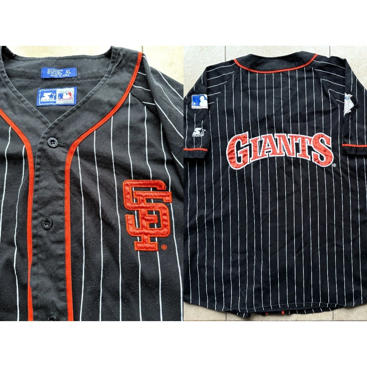 SAN FRANCISCO GIANTS ユニフォーム STARTER Vintage 90s MLB Starter SF San Francisco Giants Sewn Baseball
