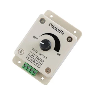 Manual Dimmer Knob Controller 12V-24V 8A Single Color 5630 5050 LED Strip Light - Picture 1 of 12