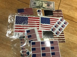 United States USA Flag, Logo Car Emblem Badge Sticker Lot, Trunk Bumper Decals - Picture 1 of 1