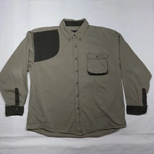 Master Sportsman Shooting Shirt Khaki & Brown Button Up Shirt Size 2XLarge - Picture 1 of 10