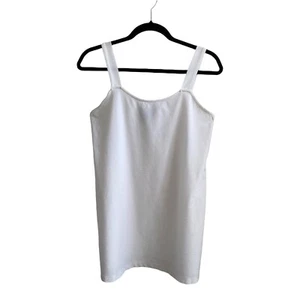 Eileen Fisher Washable Stretch Crepe Tunic Mini Dress SZ S White Sleeveless - Picture 1 of 5