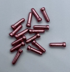 15 x Bike Gear / Brake Cable Inner Wire End Caps - Coloured Tips - Metallic Pink - Picture 1 of 1