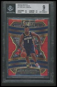 2019-20 Panini Select #1 Zion Williamson Red Wave Prizms BGS 9 - Picture 1 of 2