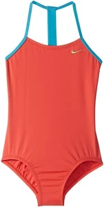Nike Kids Girl's 243105 Red olid T-Back One-Piece Swimsuit Size XL - Picture 1 of 2