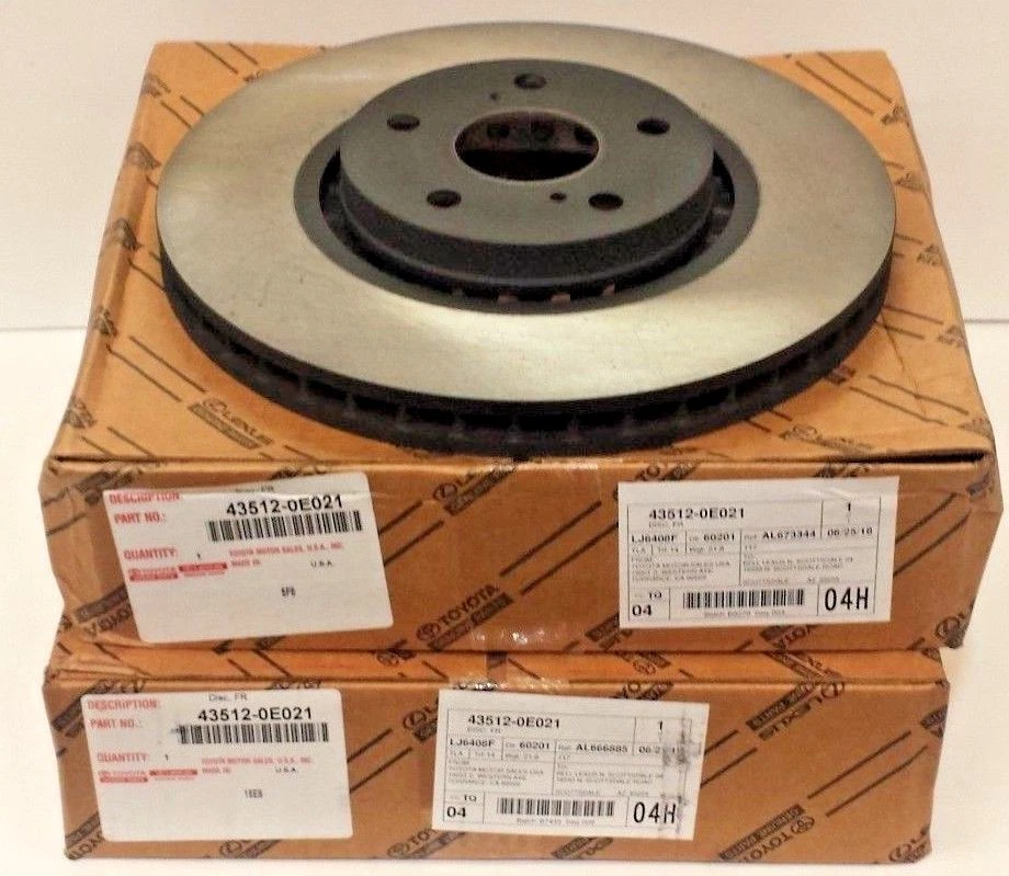 JUEGO DE ROTOR DE FRENO DELANTERO DE FÁBRICA LEXUS 2004-2009 RX330 RX350 (NAP) 43512-0E021 Foto 1 de 1