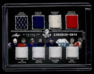 2023 Leaf ITGU Hockey Eight Relic Richter Irbe Hasek Brodeur Belfour Potvin /20 - Picture 1 of 2