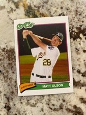 2020 TOPPS X SUPER 70s SPORTS BASE CARD OAKLAND ATHLETICS MATT OLSON #87