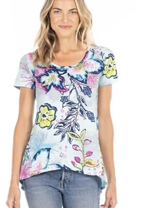 Fresh Produce Cabana Bright Twin Peaks 100% Cotton Tunic Top Sz Small Summer NWT - Picture 1 of 7
