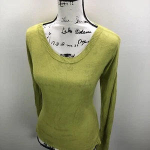 KENSIE Round Neck Long Sleeve Green Knit Pullover Sweater Women's Size Medium - Picture 1 of 11