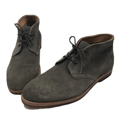 H London Hudson Men’s Gray Suede Leather Lace Up Chukka Shoes US 9 EU 42  - Изображение 1 из 4