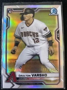 2021 Bowman Chrome Rookie Refractor #/499 Daulton Varsho #95 Toronto Blue Jays - Picture 1 of 2