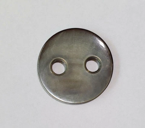 PENNY SMOKE GREY MOTHER OF PEARL 2 HOLE ANTIQUE BUTTONS 45L - 1 1/8" (B44) Cover