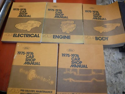 Ford Mustang Elite Thunderbird Mercury Montego 1975-1976 manuales de servicio de fábrica Foto 1 de 4