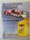 1987 Original Ad - Pennzoil P-Z-L Turbo Motor Oil - Bobby Allison's race car