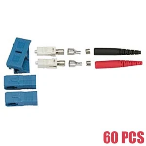 60 Pcs 2mm SC Connector Fiber Optic Optical Single Mode Duplex Boot Cable - Afbeelding 1 van 1