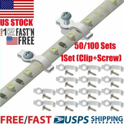 Наборы крепежных кронштейнов зажимов для фиксации светодиодной ленты 5050 5630 50 шт. - Изображение 1 из 4