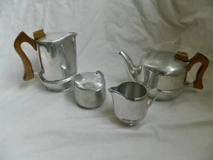 Vintage Picquot Geschirr Teeservice. Retro Aluminium Set. Posten Nr. 1. - Bild 1 von 7