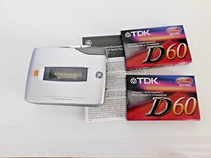 General Electric GE Variable Speed Tape Cassette Recorder Model 3-5366A + 2 Tape - Bild 1 von 5