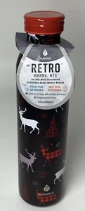 Manna Retro Assorted Vintage Holiday Stainless Steel 20 Oz Water Bottle - Picture 1 of 5
