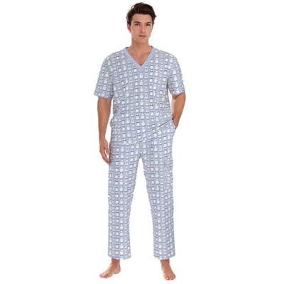 GHOST Print Unisex Scrub Set Medical Scrubs Halloween 2pc Top Pants Men Women - Image 1 of 4