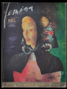 FEMINA NOEL DECEMBRE 1948 - REVUE MODE, DIOR, LANVIN, ROCHAS, BROUSSE, MOURGUE - Picture 1 of 2