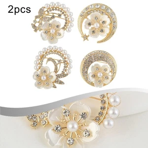 Cultured Elegance Exquisite Floral Brooch Adorned with Pearls & Diamonds - Picture 1 of 24