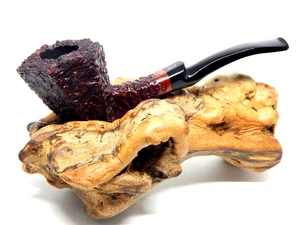 PREBEN HOLM UNSMOKED "WENGHOLT UNIQUE" RUSTICATED PANELED ZULU 1 ESTATE PIPE - Picture 1 of 10