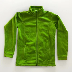 Columbia Boy’s & Girl’s Green Fleece Full Zip Jacket Size XL 18-20 Lime Neon - Picture 1 of 15